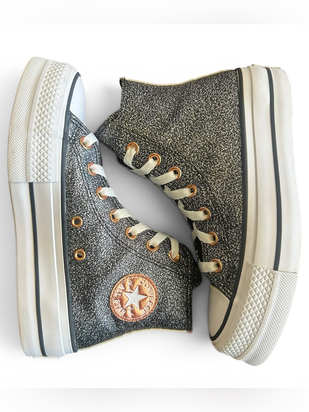 Converse Chuck Taylor All Star Lift Metallic Glitter Platform Sneaker SIZE 5